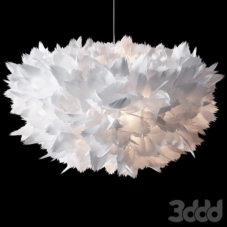 White feather chandelier